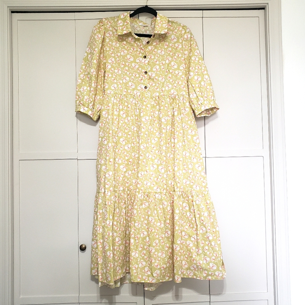 Floral Yellow Maxi Dress